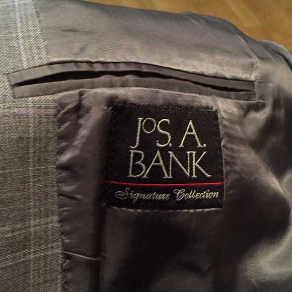 💯% Wool Jos A Bank Tailored Fit Gray Suit Jacket - Picture 8 of 8